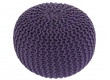 Pletený taburet, fialová bavlna, GOBI TYP 2