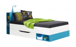 Dětská postel Moli 90x200cm - Bílý lux/žlutá