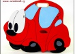 Dětský odpadkový koš Auto červené