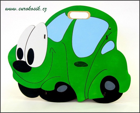Dětský odpadkový koš Auto zelené