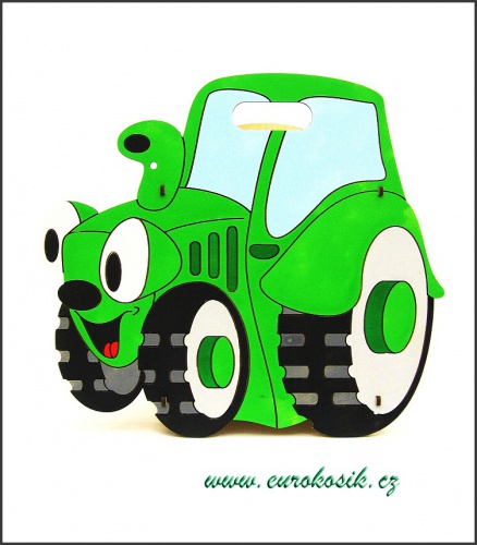 Dětský odpadkový koš Traktor zelený