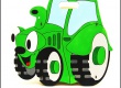 Dětský odpadkový koš Traktor zelený