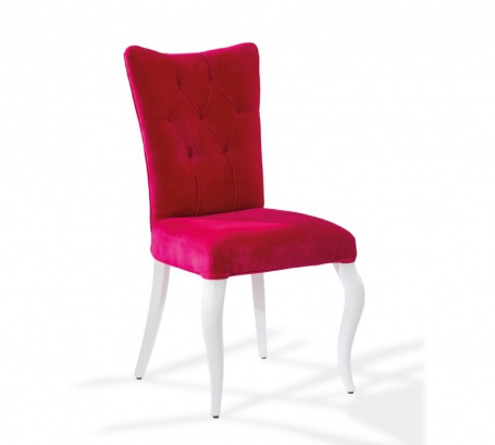 Čalouněná židle Rosie - růžová / bílá