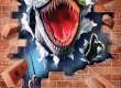 Dětská tapeta na zeď 6-ti dílná - Řev dinosaura