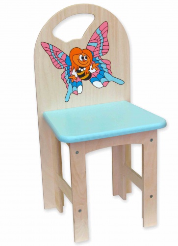 dětská židlička s motýlem