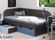 Dětská postel s úložným prostorem REA Gary 90x200cm - ořech rockpile