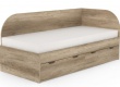 Postel s úložným prostorem REA Gary 90x200cm - dub canyon - pravé provedení