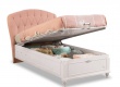 Dětská postel s úložným prostorem Carmen 100x200cm - bílá/růžová