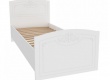 Rustikální postel s roštem Juliet 80x190cm - bílá