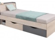 Dětská postel Gama 90x200cm s úložným prostorem - dub/antracit