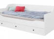 Dětská postel Bjorn 90x200cm s úložným prostorem, skandinávský styl - bílá