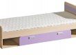 Dětská postel 195x80cm s úložným prostorem Melisa - jasan/fialová