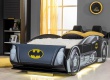 Dětská postel auto Hero 90x200cm - bílá/černá/žlutá