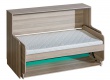 Multifunkční sklápěcí postel Groen - jasan/antracit/zelená