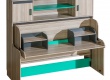 Multifunkční sklápěcí postel Groen se skříňkou a dvěma nástavci