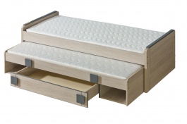 Dětská postel 80x200cm s přistýlkou i úložným prostorem Loki - dub santana/popel