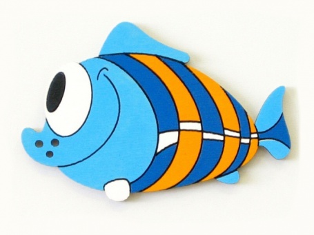 Dětská dekorace Ryba modrá 42cm