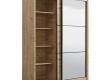 Šatní skříň s posuvnými dveřmi a zrcadlem Debby 165 - dub artisan