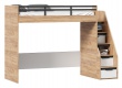 Vyvýšená postel Trendy 90x200cm, levá - dub zlatý/bílá