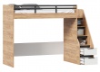 Vyvýšená postel Trendy 90x200cm, levá - dub zlatý/bílá