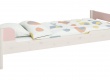 Dětská postel Eveline 90x200cm - bílý masiv/růžová