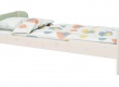 Dětská postel Eveline 90x200cm - bílý masiv/zelená