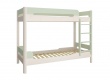 Patrová postel Eveline 90x200cm - bílý masiv/zelená