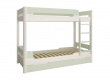 Patrová postel s přistýlkou Eveline 90x200cm - bílý masiv/zelená