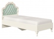 Dětská postel s roštem Margaret 90x200cm - alabastr/mintová