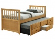 Postel s přistýlkou a úložným prostorem AUSTIN NEW 90x200 - dub