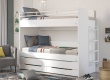 Patrová postel s úložným prostorem a žebříkem Pure - bílá