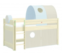 Vyvýšená postel s doplňky Fairy - dub světlý/béžová