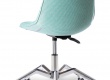Čalouněná židle na kolečkách Lyra - tyrkysová