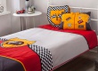 Přehoz na postel Super - červená/šedá/žlutá