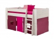 Textilní domeček k vyvýšené posteli Dany - lila/růžová