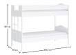 Dětská patrová postel 90x200cm II Ema - rozměry