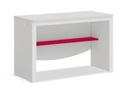 Studentský psací stůl Rosie - bílá/rubínová