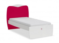 Dětská postel 100x200cm Rosie II - bílá/rubínová