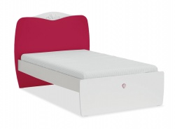 Studentská postel 120x200cm Rosie II - bílá/rubínová