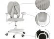 Rostoucí židle s podnoží a šlemi ANAIS - šedá/bílá