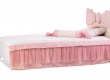 Dětská postel 100x200cm Chere - bříza/růžová