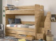 Patrová postel s přistýlkou, úložným prostorem a schůdky Cody Modular - v prostoru