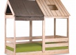 Domečková postel 100x200 Boom - dub colorado/hnědá