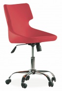 Otočná židle na kolečkách Colorato - červená