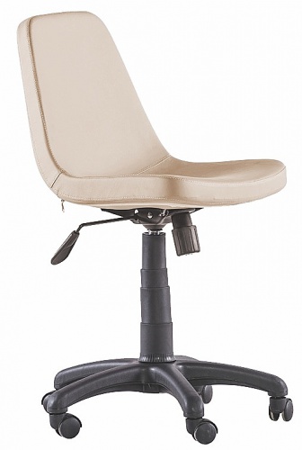 Otočná kancelářská židle na kolečkách Comfy - krémová
