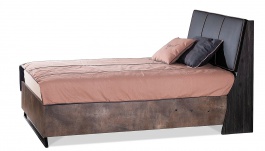 Studentská postel 120x200 s výklopným úložným prostorem Falko - dub rebap/bronz
