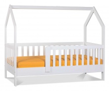 Dětská postel 90x190 ve tvaru domečku Haruki - bílá