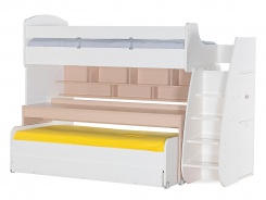 Multifunkční postel II s výsuvným stolem, postelí a zásuvkou Andy - béžová