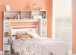 Studentská postel s knihovnou Artos - dub sofia/bílá