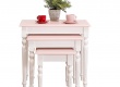 Set odkládacích stolků Percy 80 - bílá/růžová